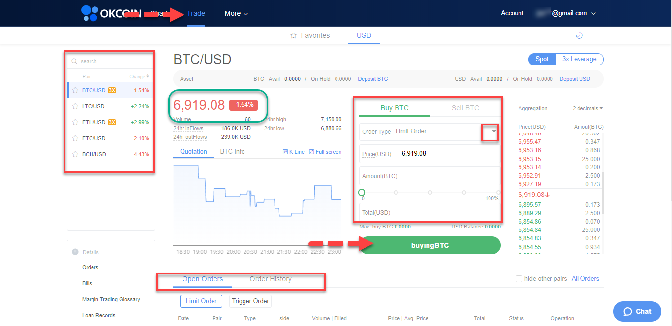 how to buy bitcoin on okcoin