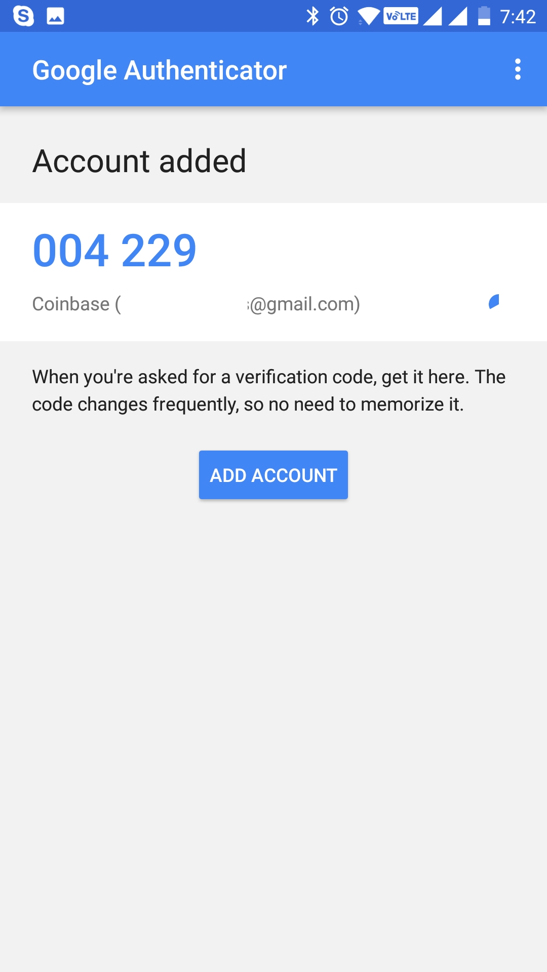 google authenticator code not working coinbase