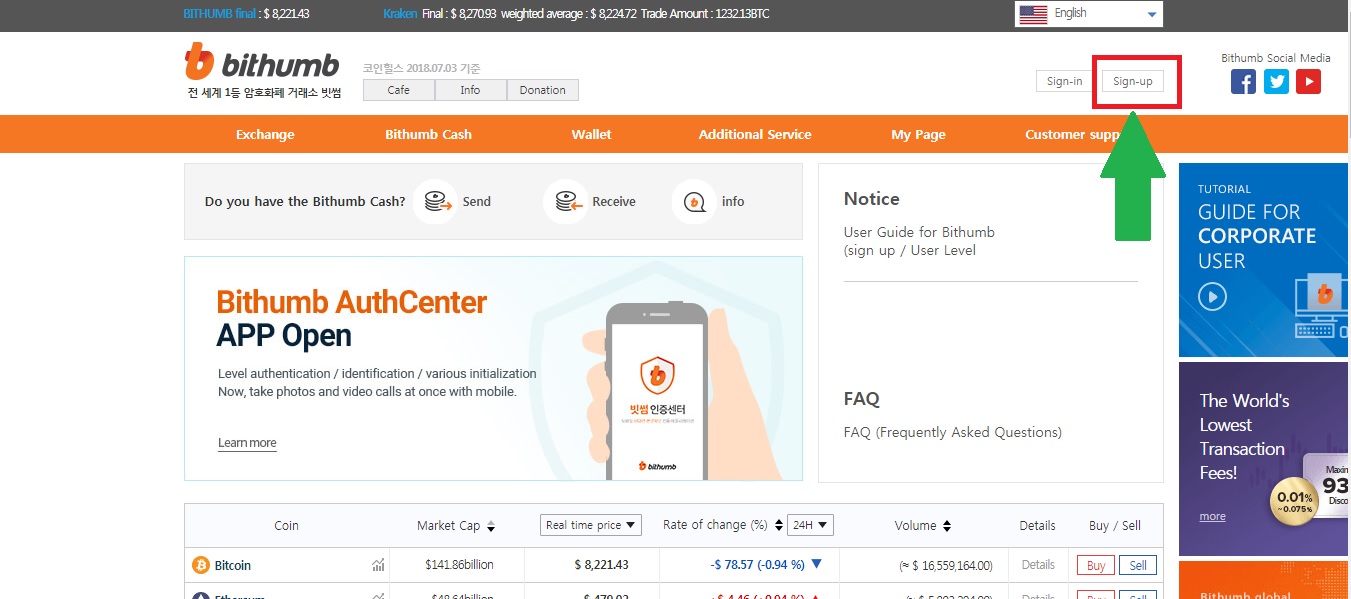 How to Sign Up on Bithumb