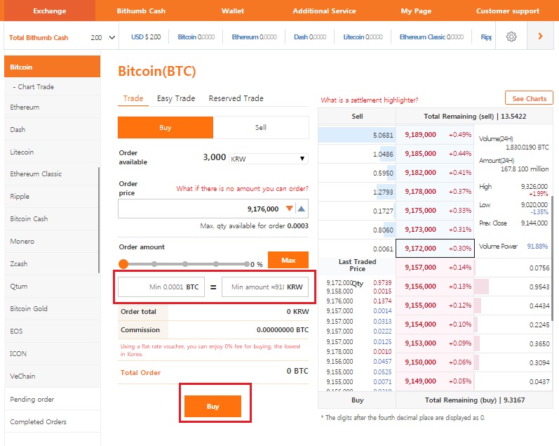 How to buy Status (SNT) on Bithumb