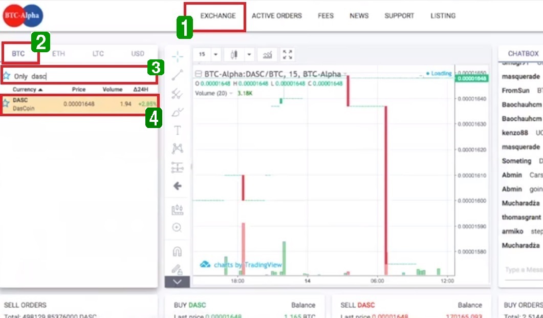 How to buy Achain (ACT) on BTC-Alpha