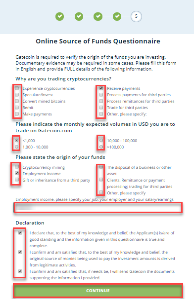 Gatecoin account verify