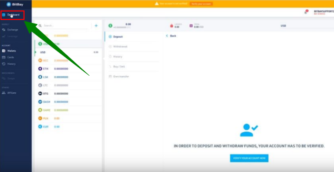 how to verify your BitBay account