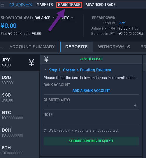 How to buy Dash on Quoinex