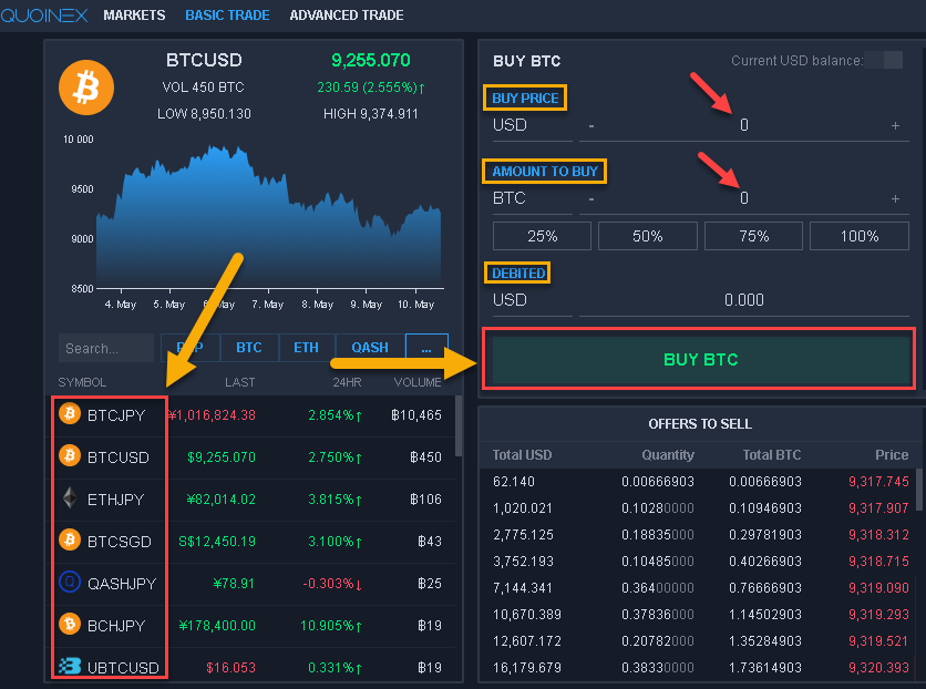 How to buy Dash on Quoinex