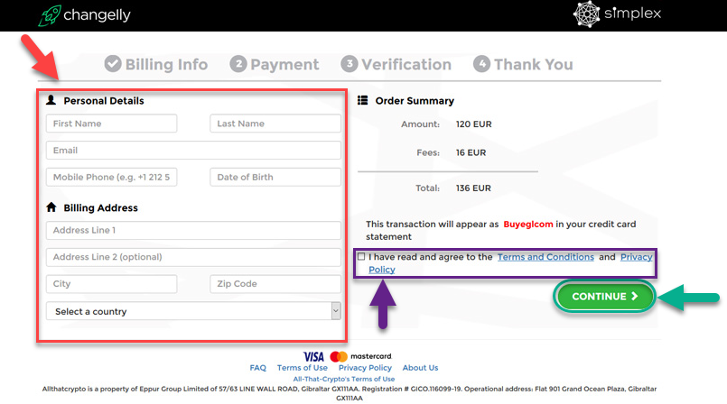 How to buy Aeternity on Changelly