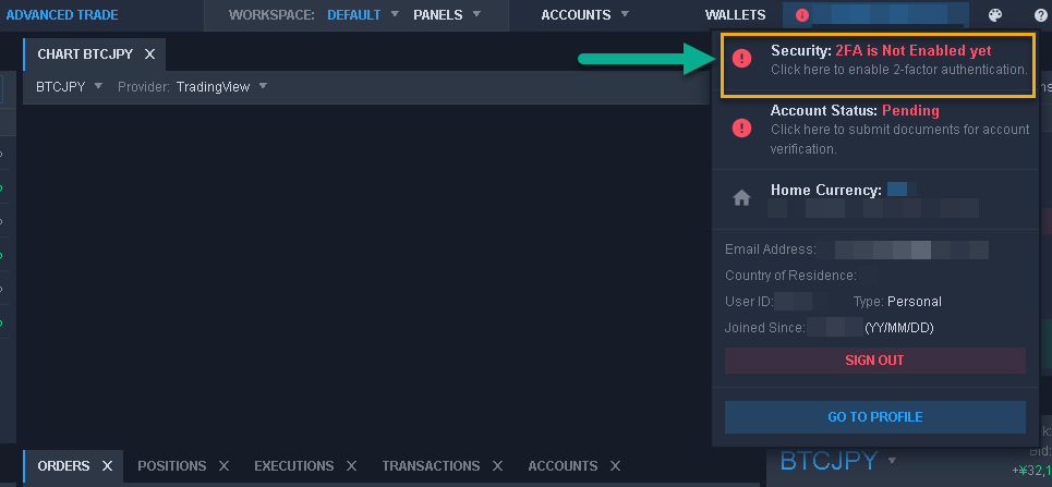 How to set 2fa on Quoinex