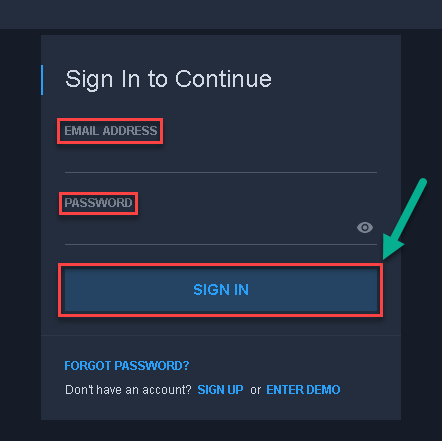 How to sign in on Quoinex