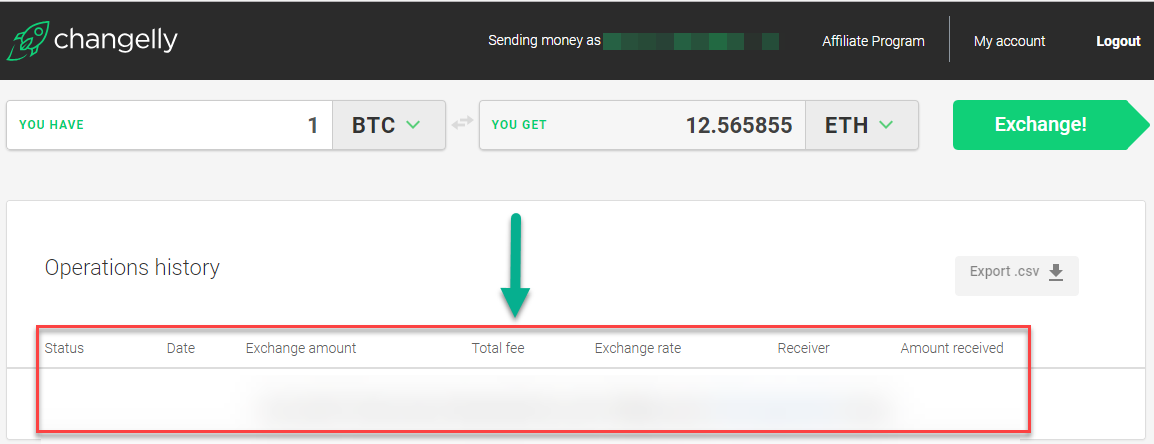 How to view transactions on Changelly