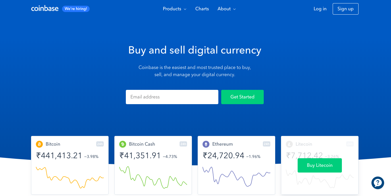 Coinbase Charts Bitcoin