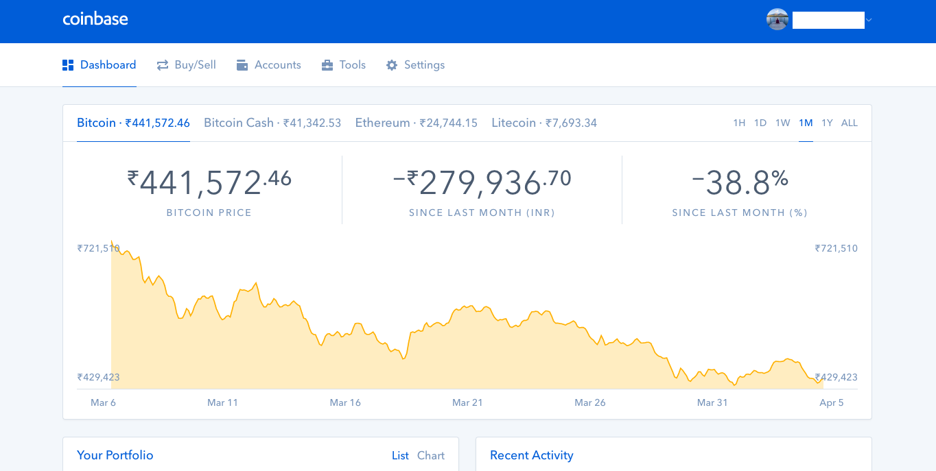 coinbase buying bitcoin with checking account