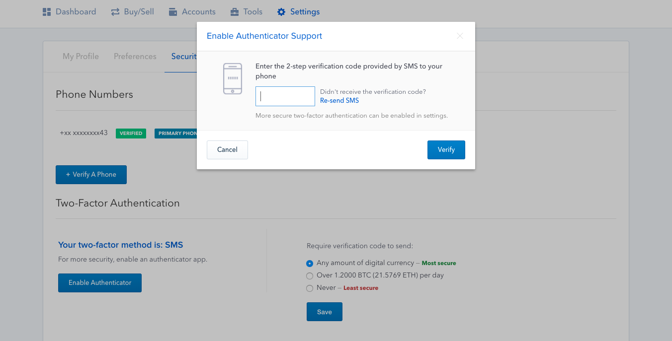 coinbase barcode