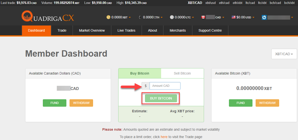 How To Buy Bitcoin Cash On Quadrigacx Coincheckup Ho!   wto Guides - 