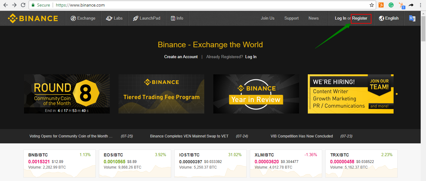 binance account