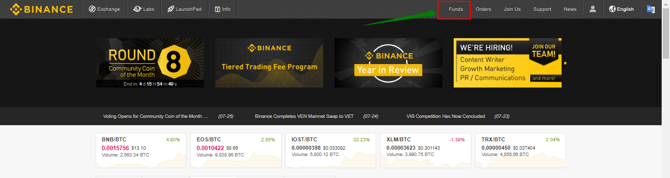 doge binance