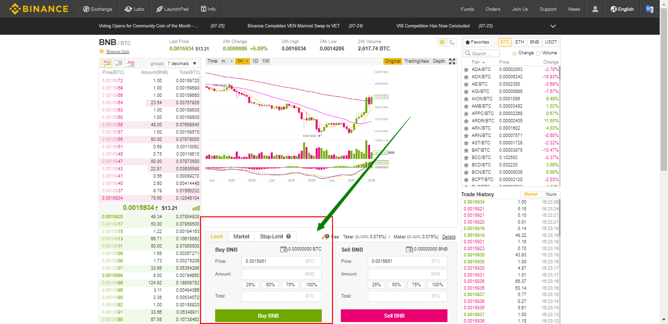 how to buy fantom crypto on binance