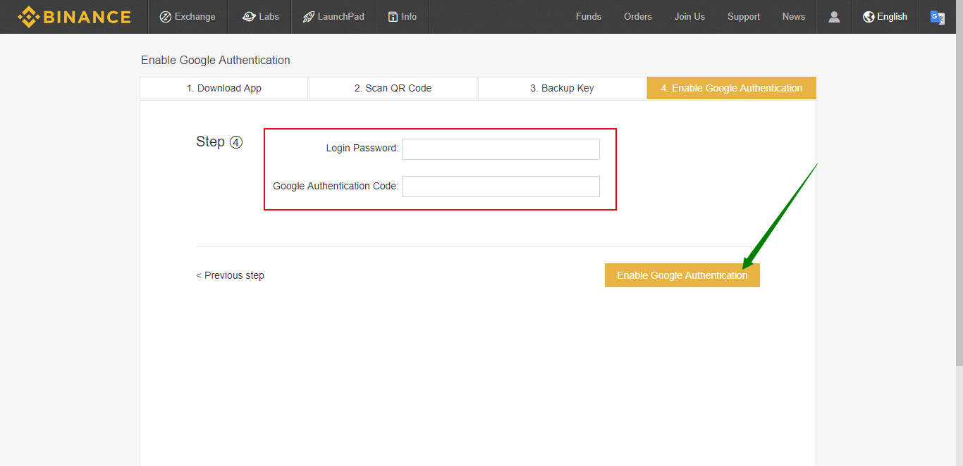 how do i get a google verification code for binance