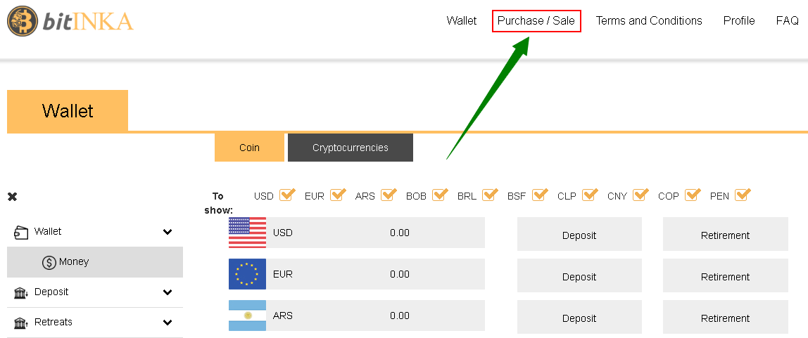 how to buy True USD (TUSD) on bitinka