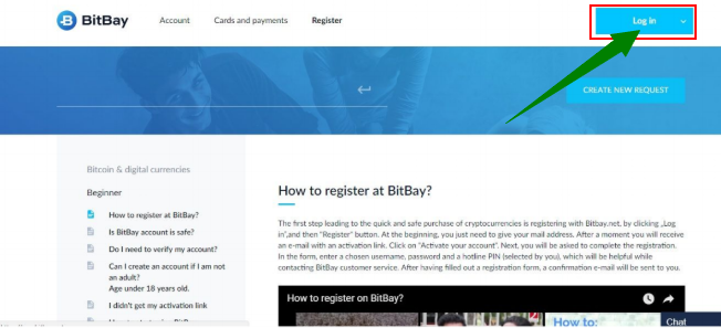 how to log in on BitBay