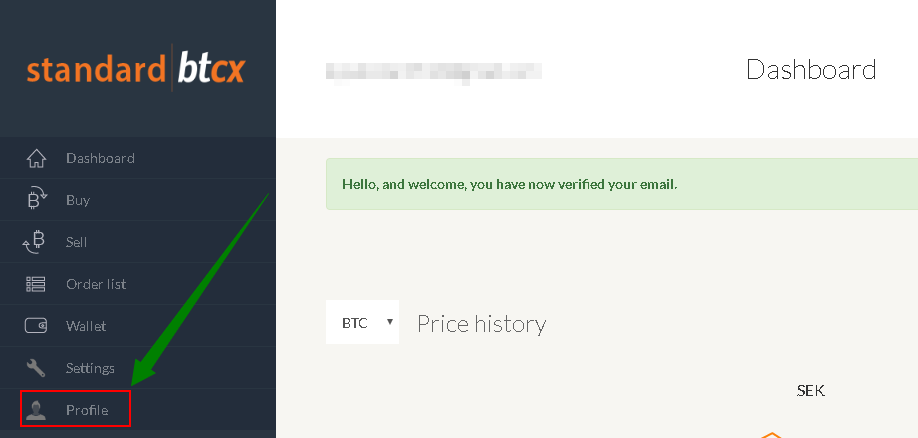 how to verify your btcx account