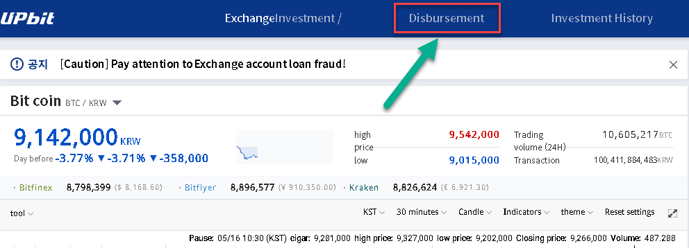 how to deposit on Upbit