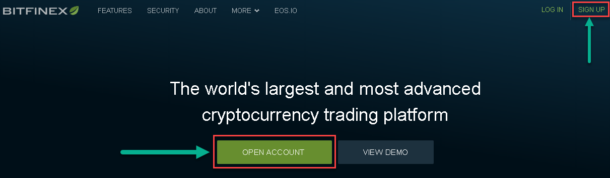 how to register on Bitfinex