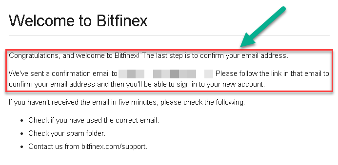 how to register on Bitfinex