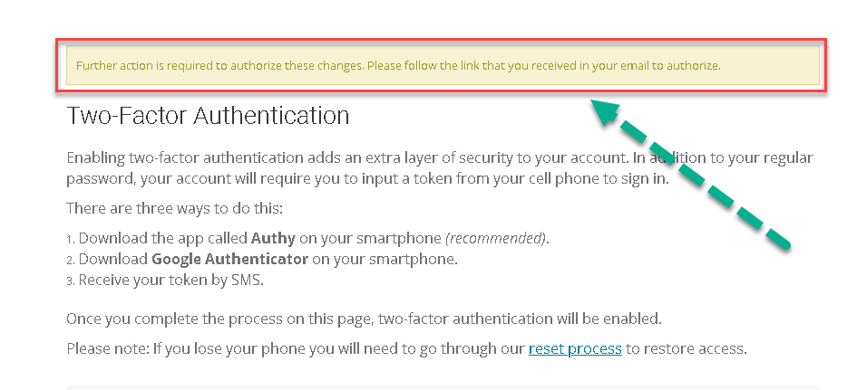 how to set 2fa on 1BTCXE