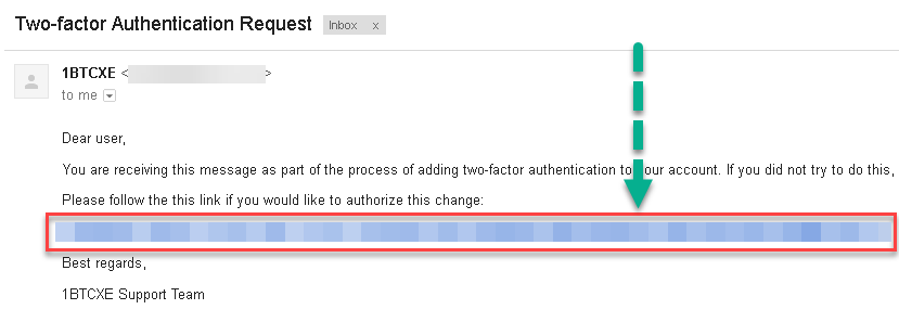 how to set 2fa on 1BTCXE