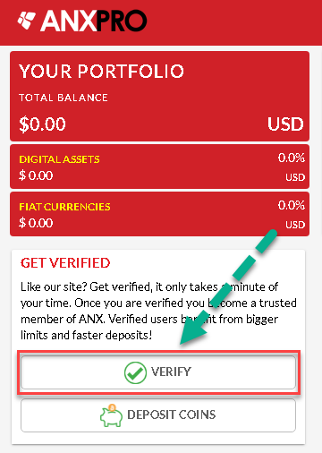 how to verify your ANXPRO account