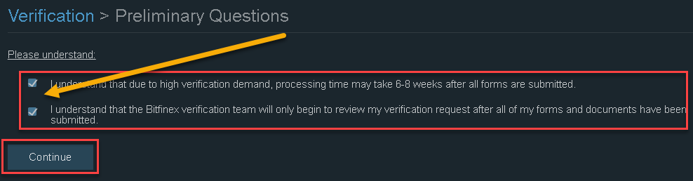 how to verify your Bitfinex account