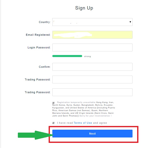 How to Sign up on Coinegg