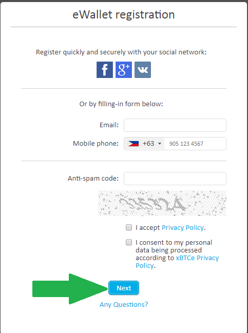 How to Sign up on xBTCe