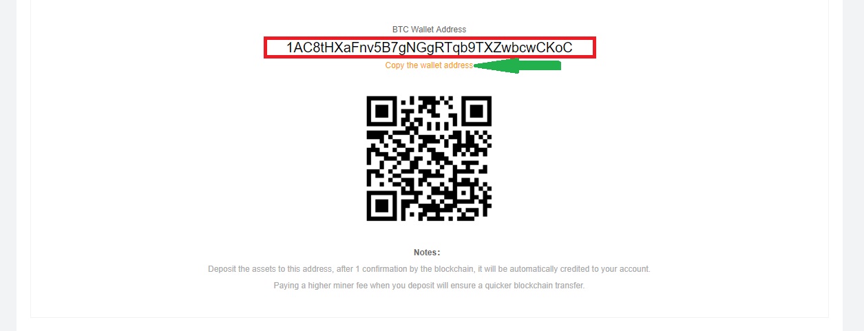 how to deposit funds on EXX