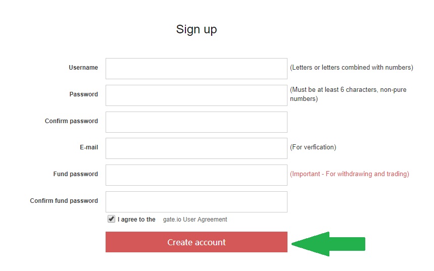 How to sign up on gate.io