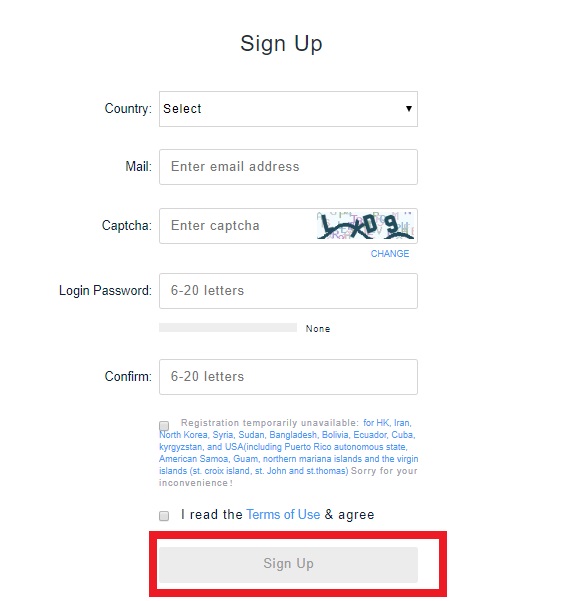 How to sign up on BTCTrade.im